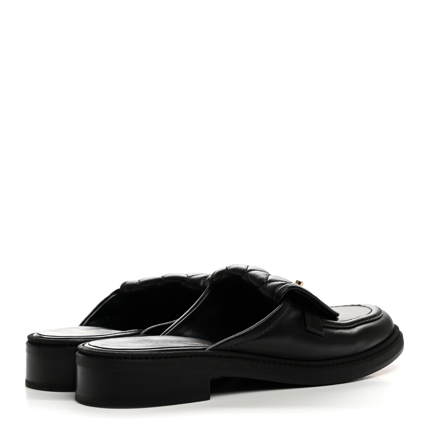 Chanel Lambskin Quilted CC Turnlock Mules 39.5 Black 5 of 9