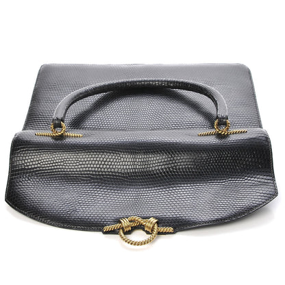 Hermes Lizard Sac Cordeliere Black 22 of 22