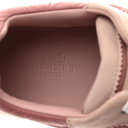 Hermes Parachute Fabric Suede Goatskin Bouncing Sneakers 37 Rose Rose Opaline 7 of 8