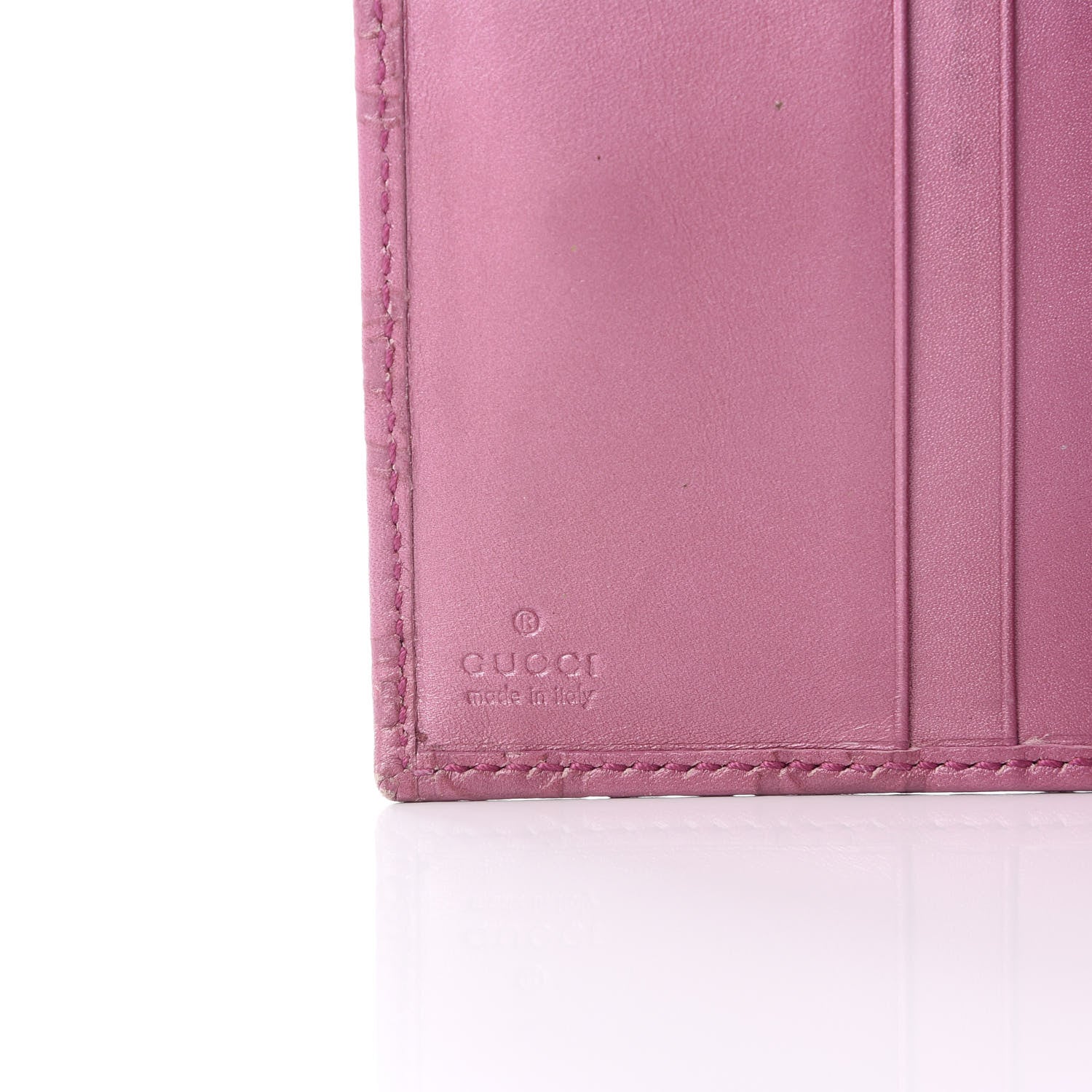 Gucci Metallic Soft Guccissima Heart Travel Wallet Fresia Rose 5 of 8