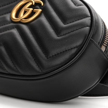 Gucci Calfskin Matelasse GG Marmont Belt Bag 85 34 Black 10 of 10