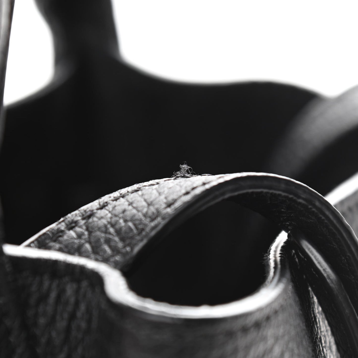 Supple Grained Calfskin Nano Big Bag Bucket Black