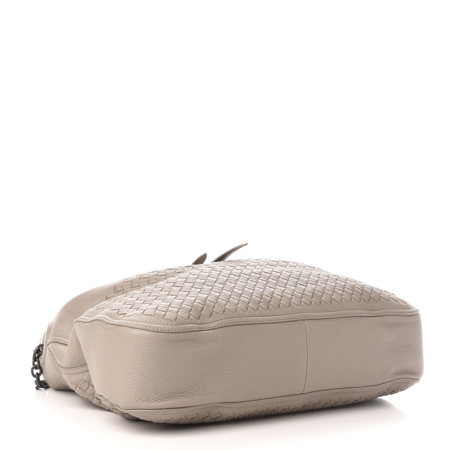 Cervo Intrecciato Flap Top Hobo Almond