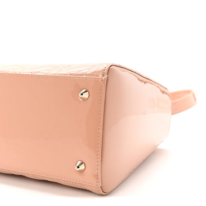 Christian Dior Patent Cannage Medium Lady Dior Rose Des Vents 9 of 10