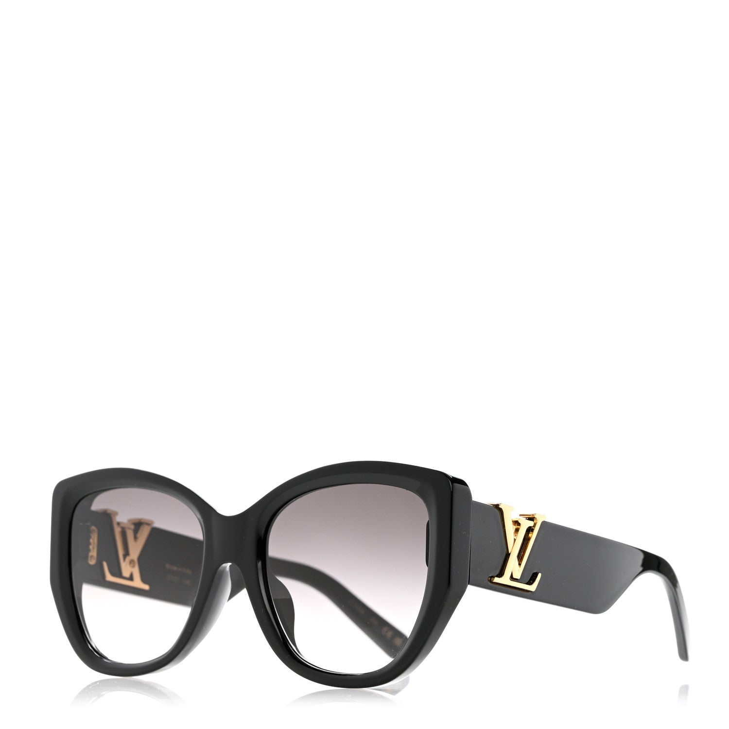 Louis Vuitton LV Icon Cat Eye Sunglasses Z1733E Black 1 of 9