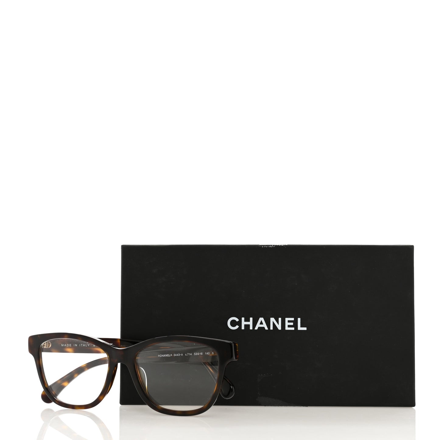 Acetate Quilted CC Eyeglasses 3443-A Havana