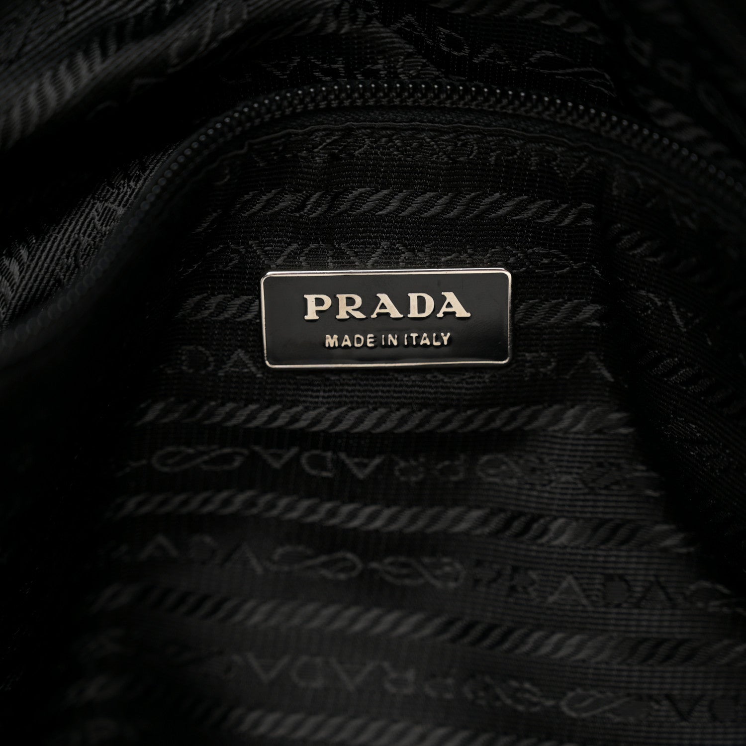 Prada Tessuto Nylon Saffiano Logo Messenger Bag Black 6 of 13