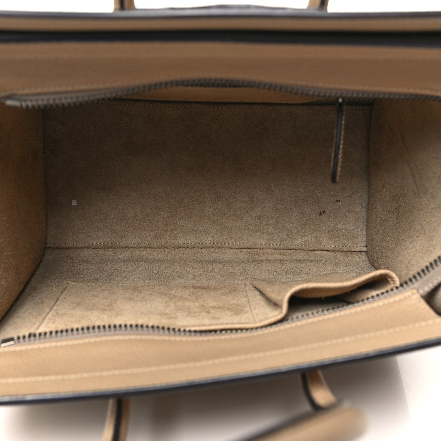 Celine Drummed Calfskin Micro Luggage Dune 4 of 10