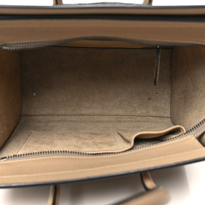Celine Drummed Calfskin Micro Luggage Dune 4 of 10