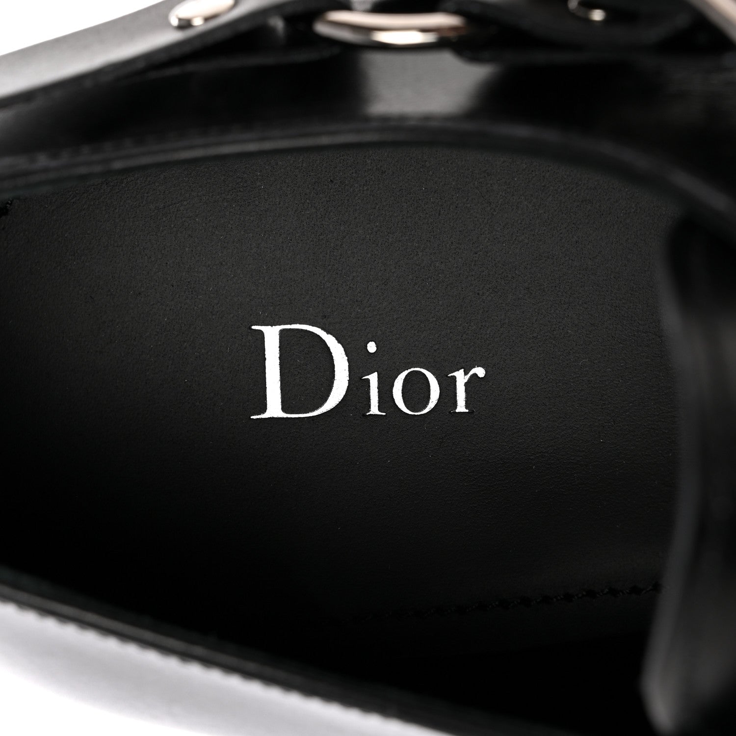 Christian Dior Polished Calfskin Mens Buckle Monk Shoe 44 Black 7 of 10