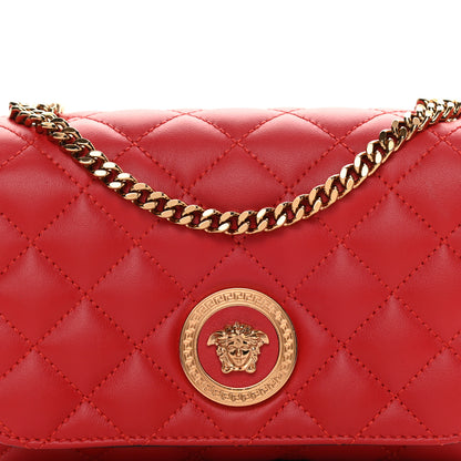 Versace Nappa Quilted Small Medusa Chain Crossbody Red 8 of 11