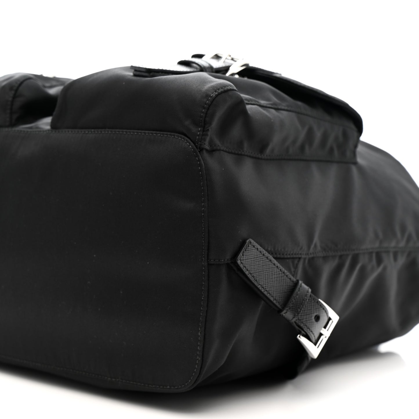 Tessuto Nylon Saffiano Medium Backpack Black