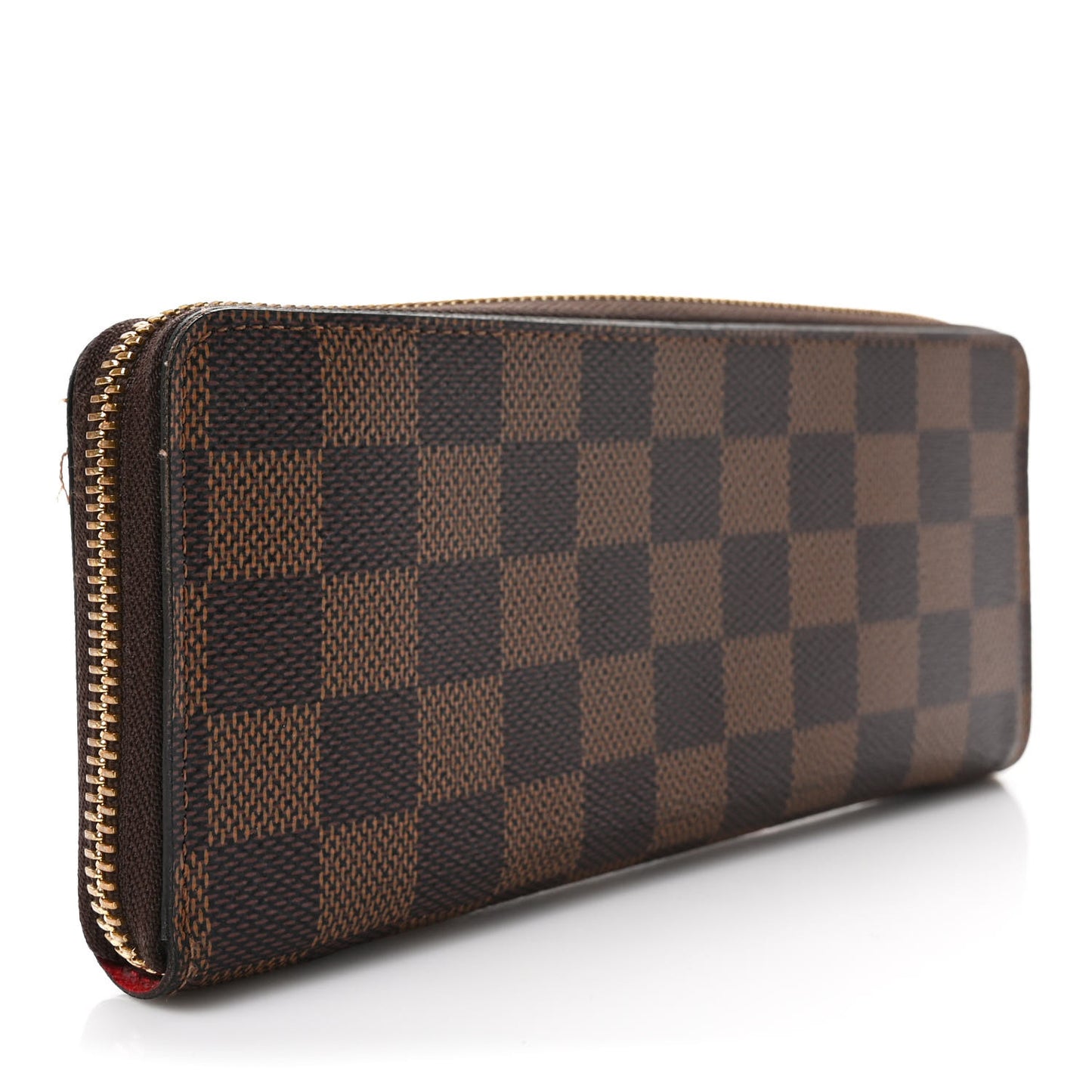Damier Ebene Clemence Wallet Cherry