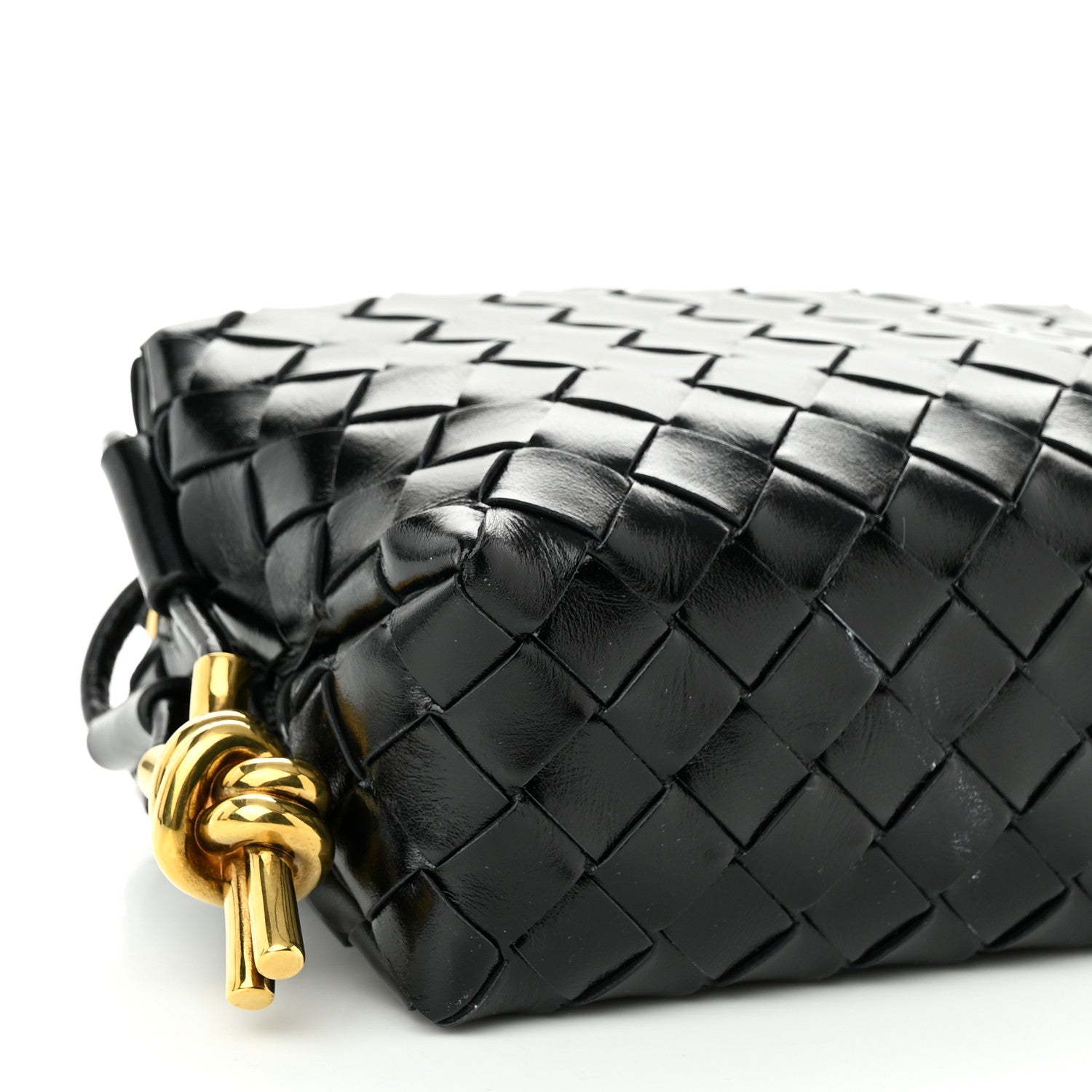 Bottega Veneta Nappa Intrecciato Metallic Knot Mini Loop Camera Bag Black 7 of 8