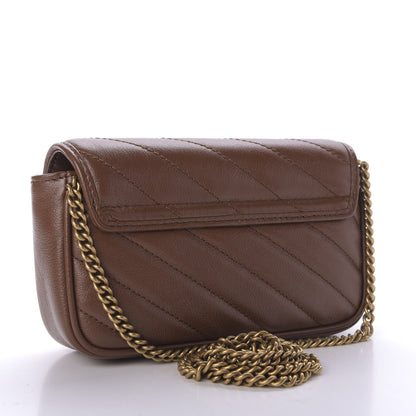 Gucci Azalea Calfskin Matelasse Diagonal Super Mini GG Marmont Shoulder Bag Cuir 3 of 10