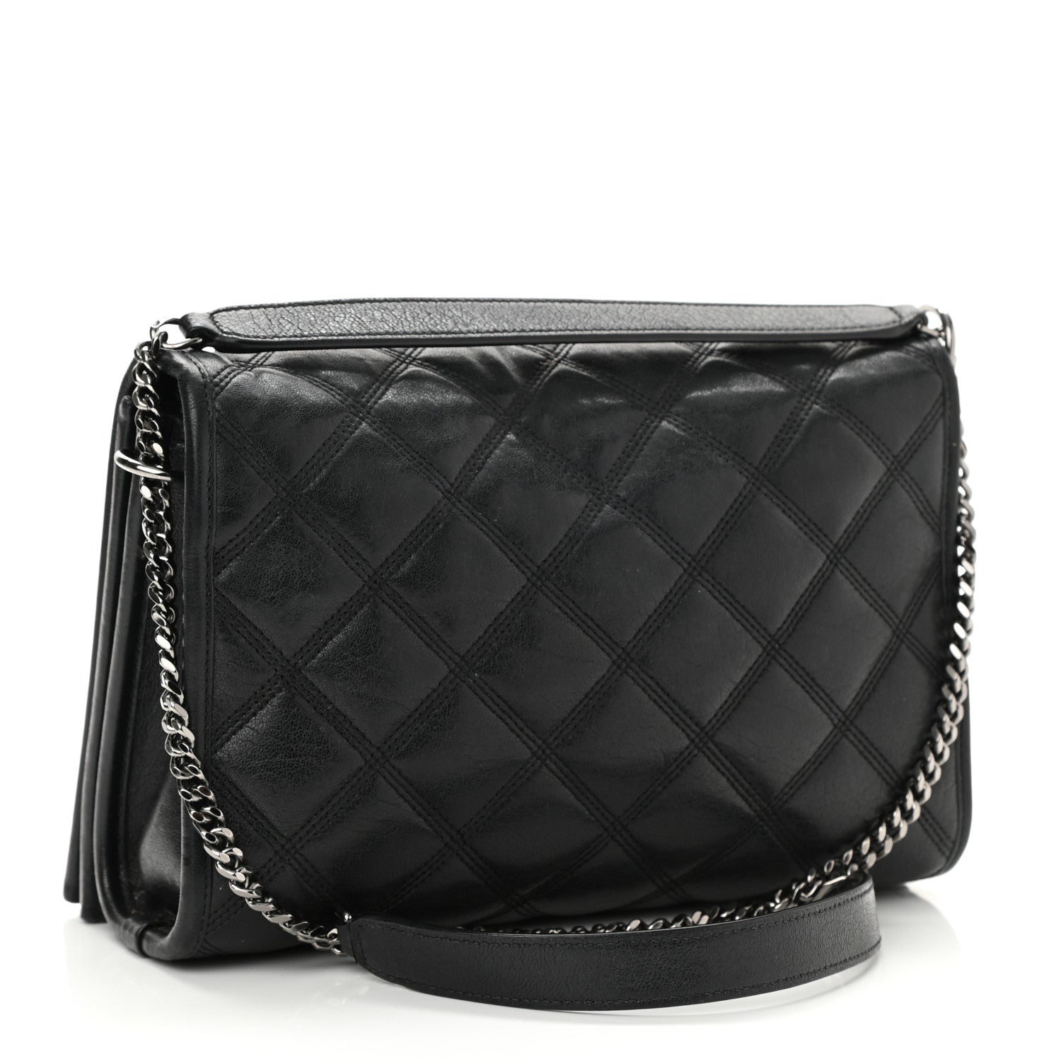Saint Laurent Lambskin Quilted Mini Becky Chain Bag Black 3 of 12