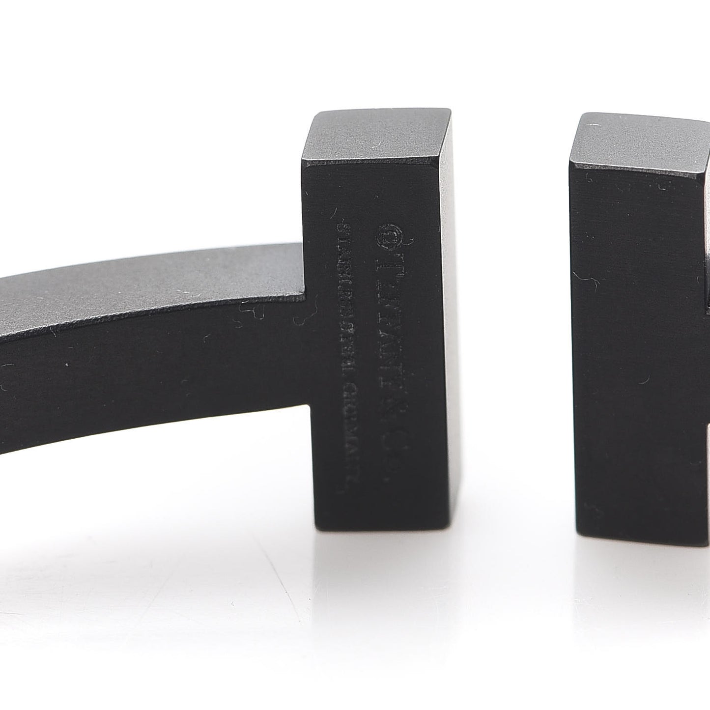 Black-Coated Stainless Steel T Square Bracelet