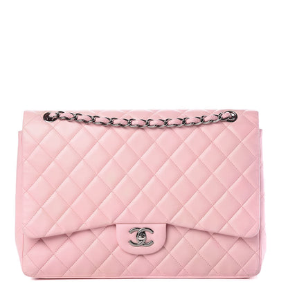 Chanel Lambskin Quilted Maxi Single Flap Pink 1 of 18