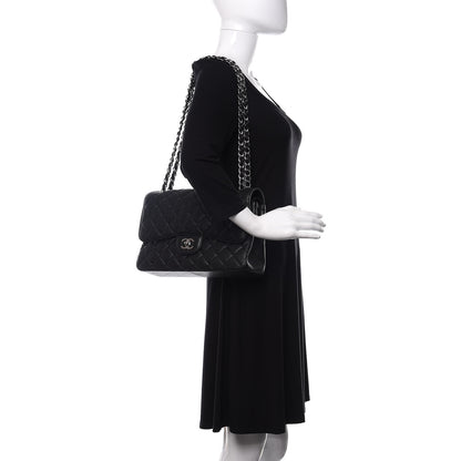 Chanel Caviar Quilted Jumbo Double Flap Black 2 of 11