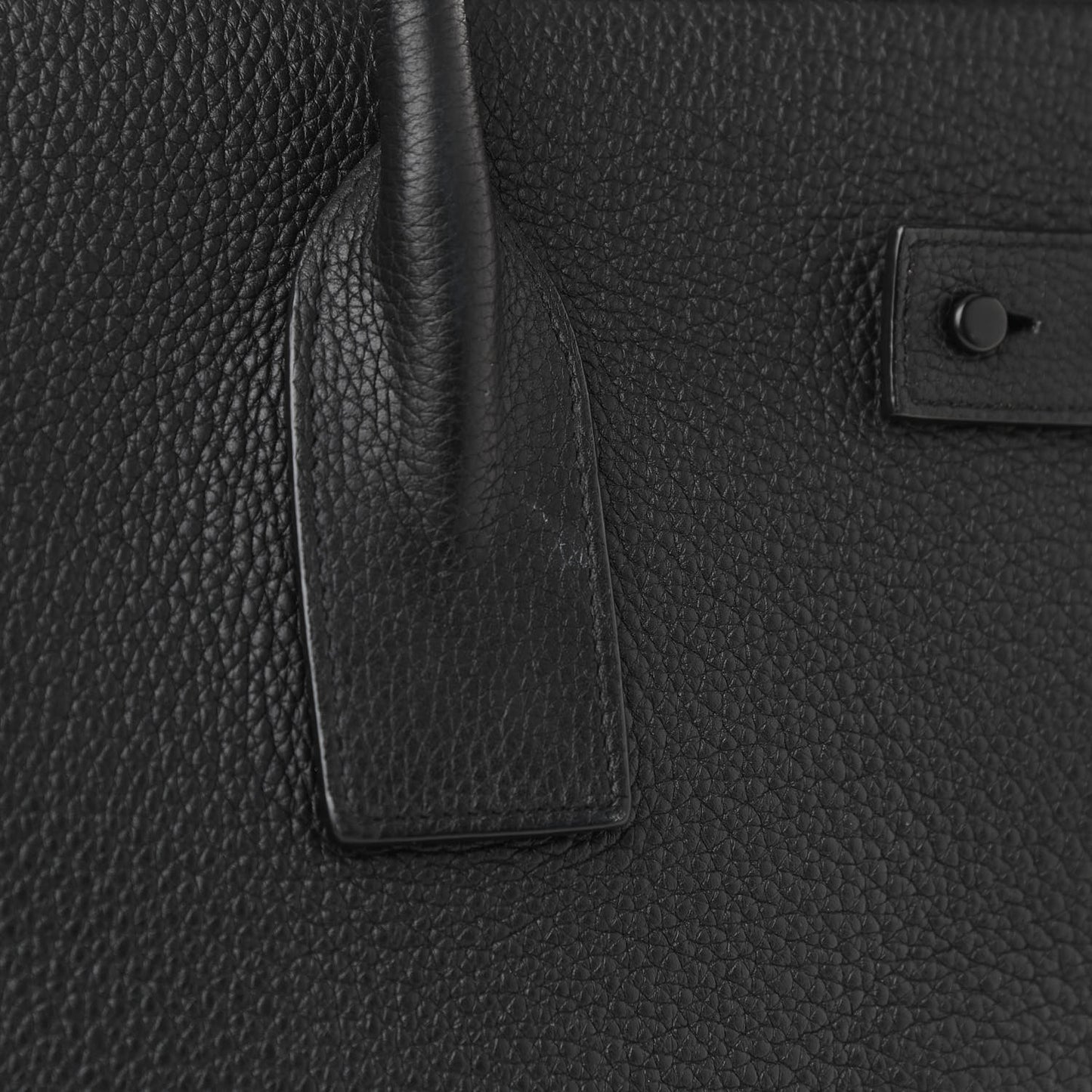 Grained Calfskin Medium Souple Sac De Jour Duffle Black