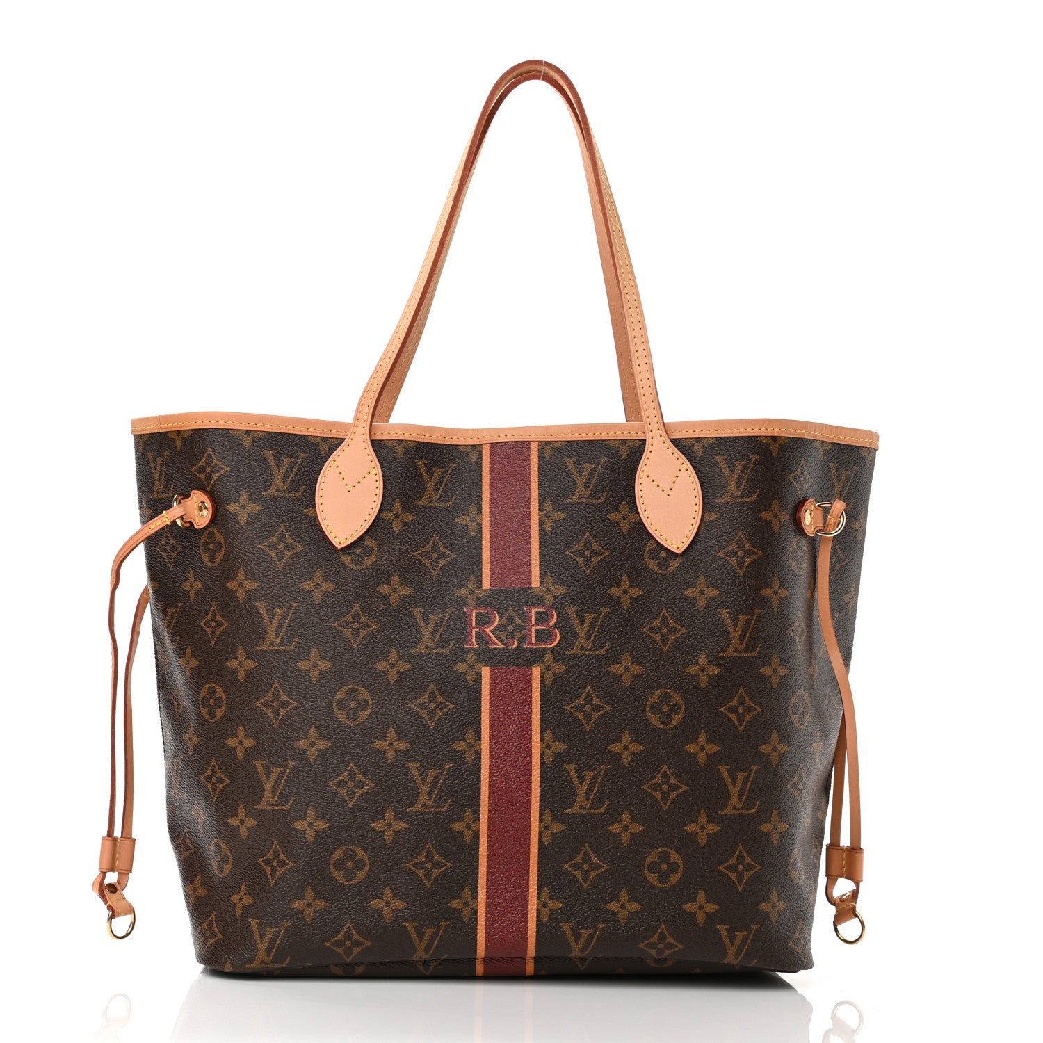 Louis Vuitton Monogram My LV Heritage Neverfull MM Burgundy Orange