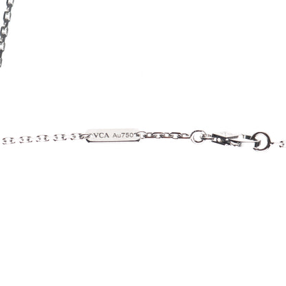 Van Cleef & Arpels 18K White Gold Mother of Pearl Magic Alhambra Pendant Necklace 6 of 9