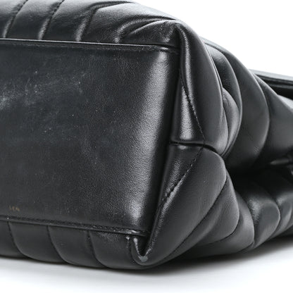 Saint Laurent Calfskin Y Quilted Monogram Medium Loulou Chain Satchel Black 9 of 10