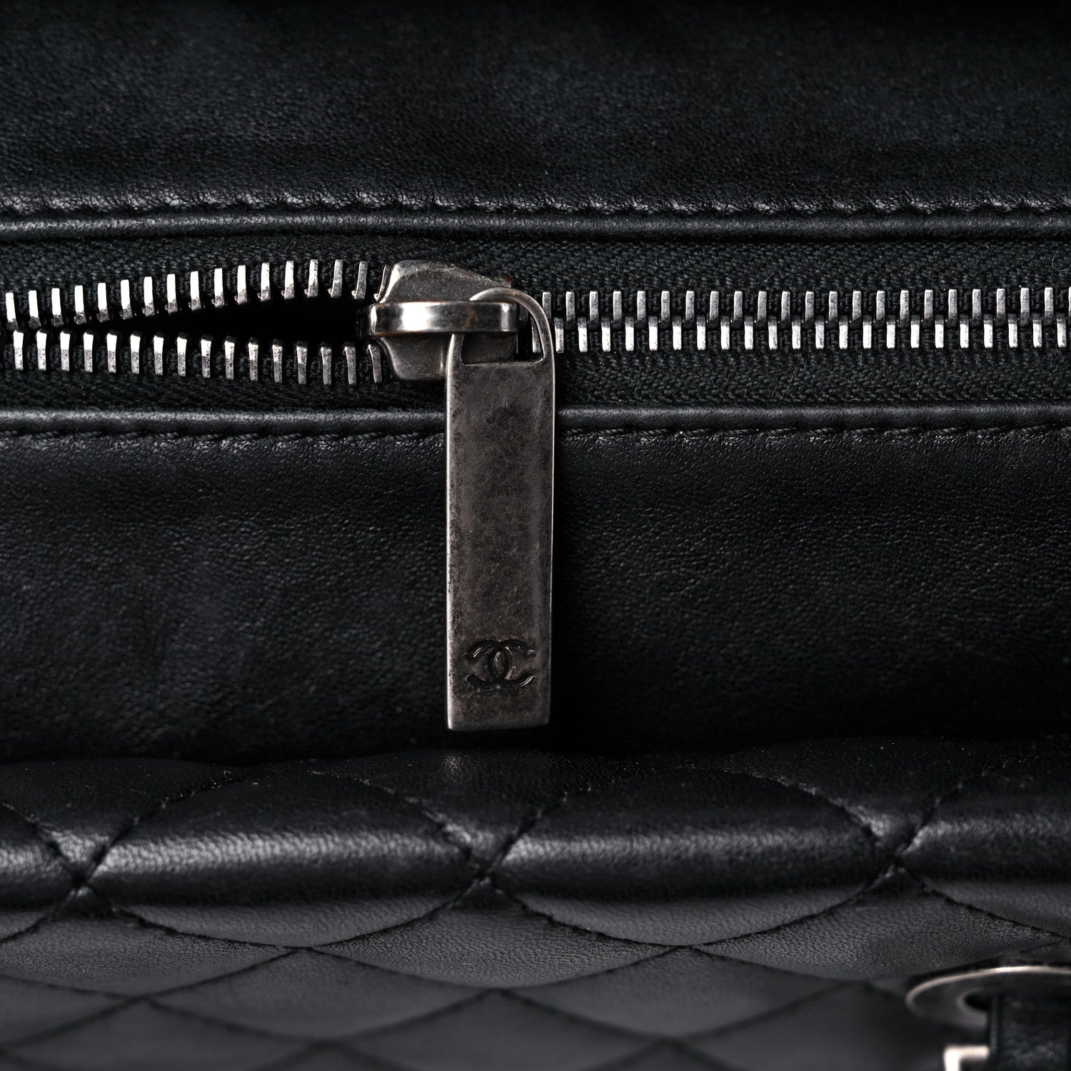 Chanel Lambskin Quilted Shopping Tote Black 14 of 14