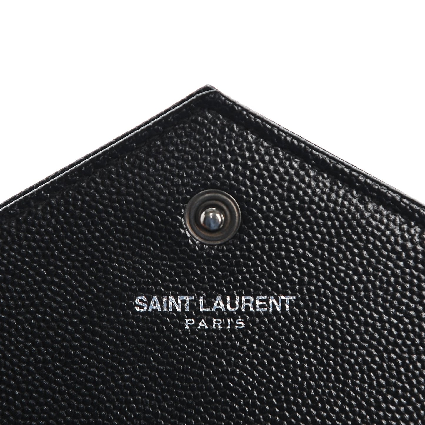 Grain De Poudre Matelasse Chevron Monogram Chain Wallet Black