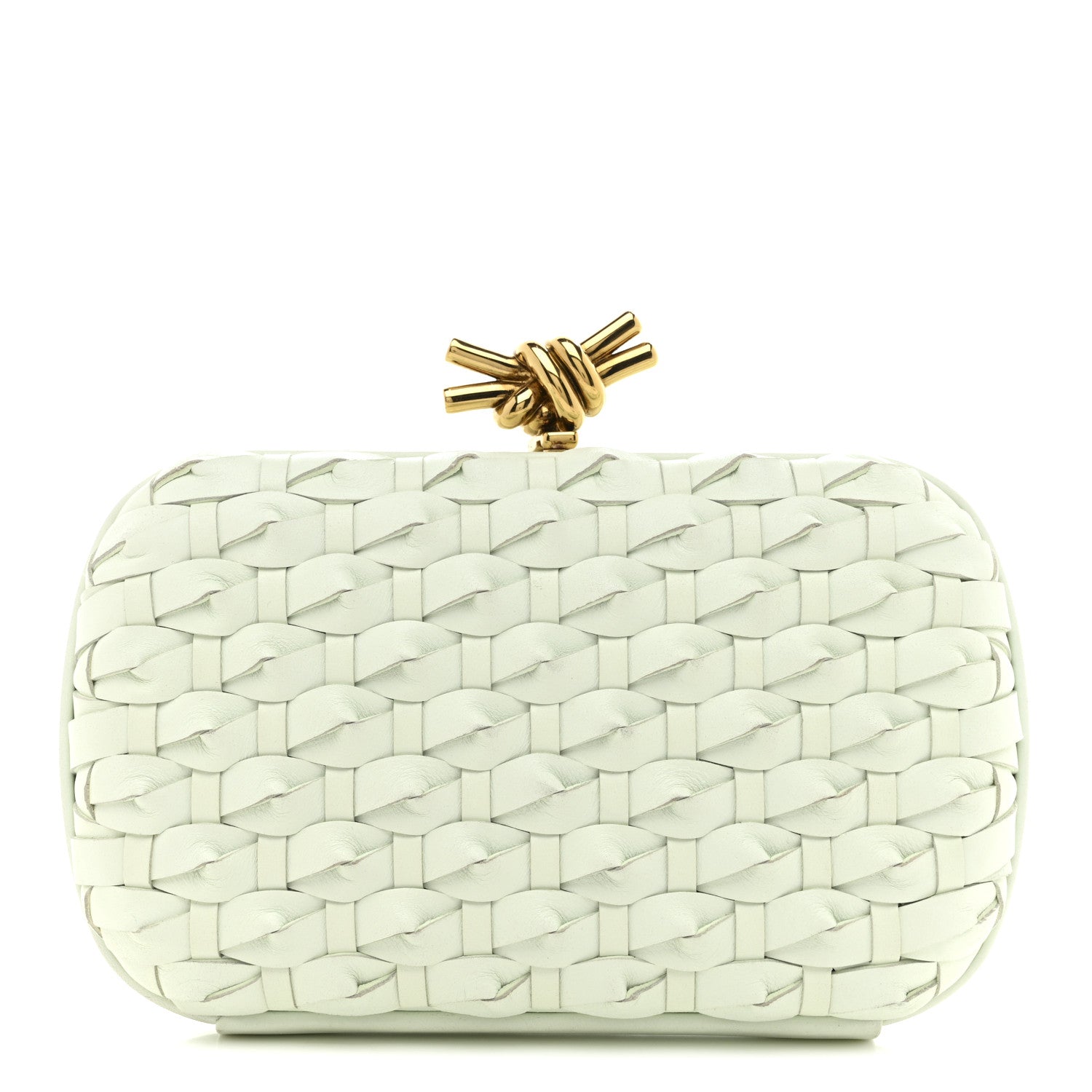 Bottega Veneta Intrecciato Minaudiere Knot Clutch Glacier 1 of 6