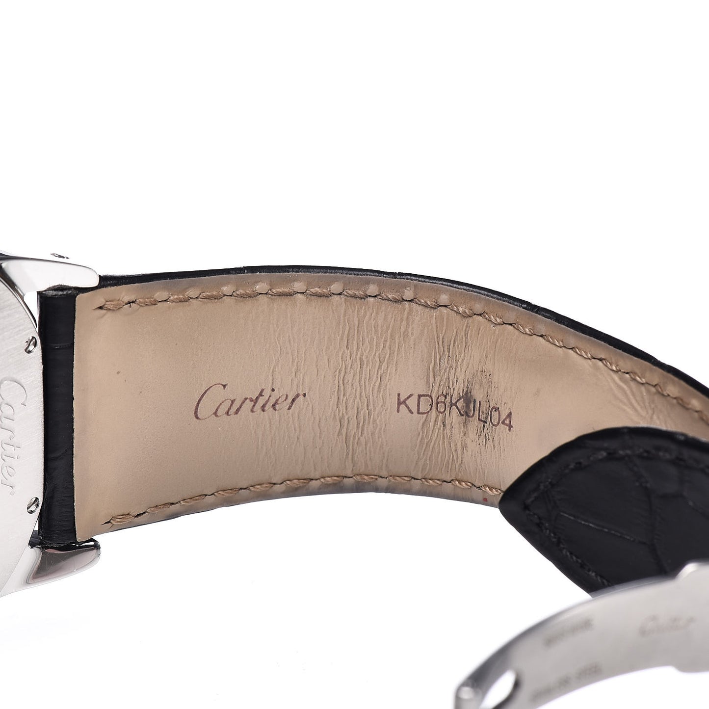 Stainless Steel Alligator 42mm Ronde Croisiere De Cartier Automatic Watch Black