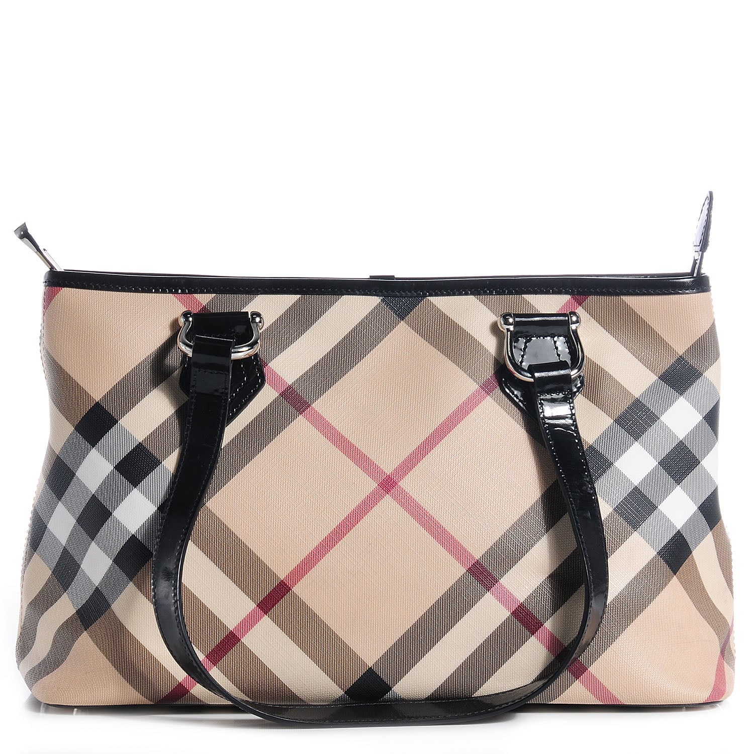 Burberry Supernova Check Stanton Tote Black 1 of 8