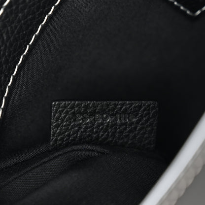 Christian Dior X KAWS Grained Calfskin Saddle Pouch Black 6 of 9