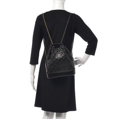 Chanel Aged Calfskin Quilted Gabrielle Backpack Black 2 of 10