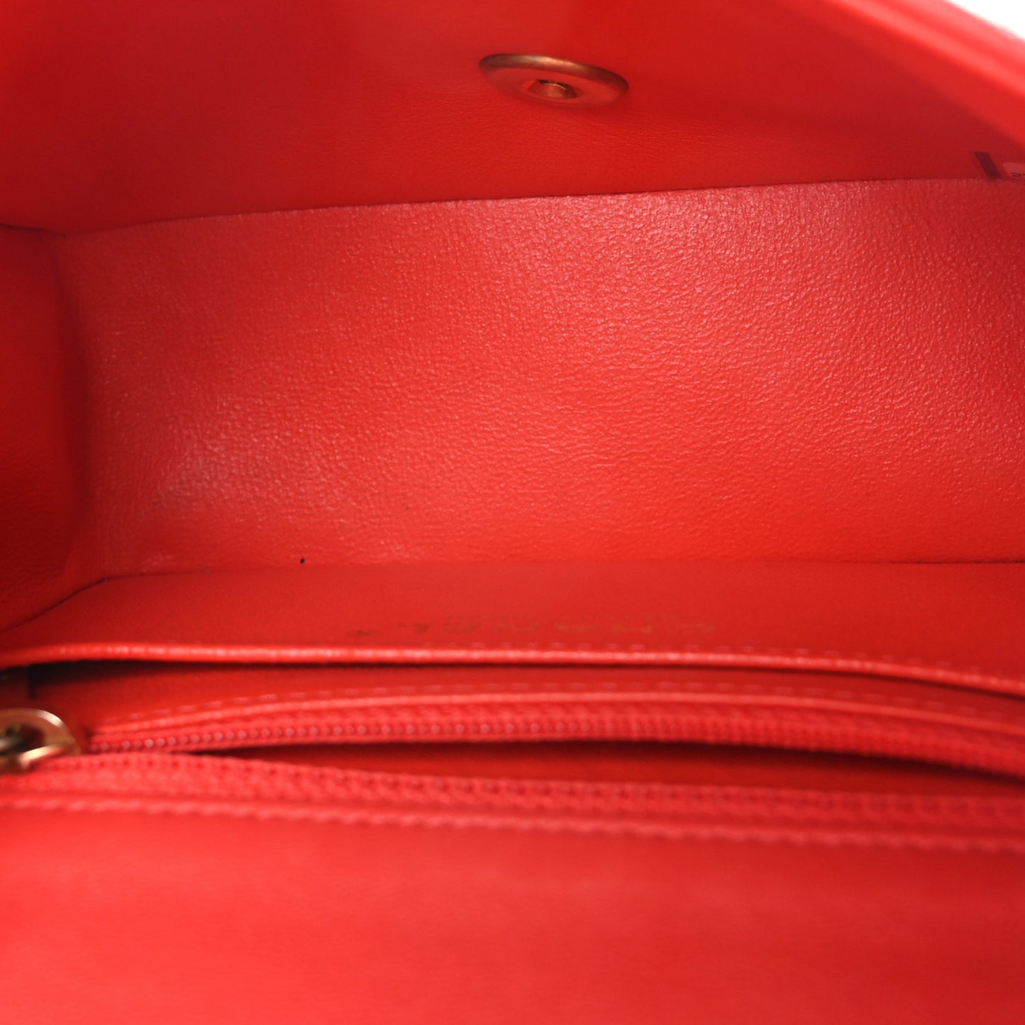 Lambskin Quilted Mini Square Flap Red