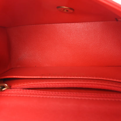 Chanel Lambskin Quilted Mini Square Flap Red 5 of 9