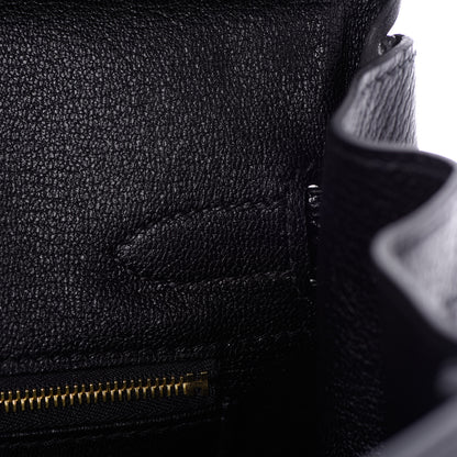 Hermes Taurillon Novillo Shiny Niloticus Crocodile Birkin Touch 30 Black 21 of 32