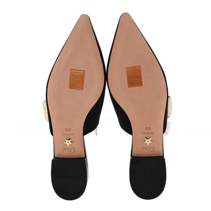 Christian Dior Technical Canvas Ribbon J'Adior Slingback Flats 36.5 Black 4 of 11