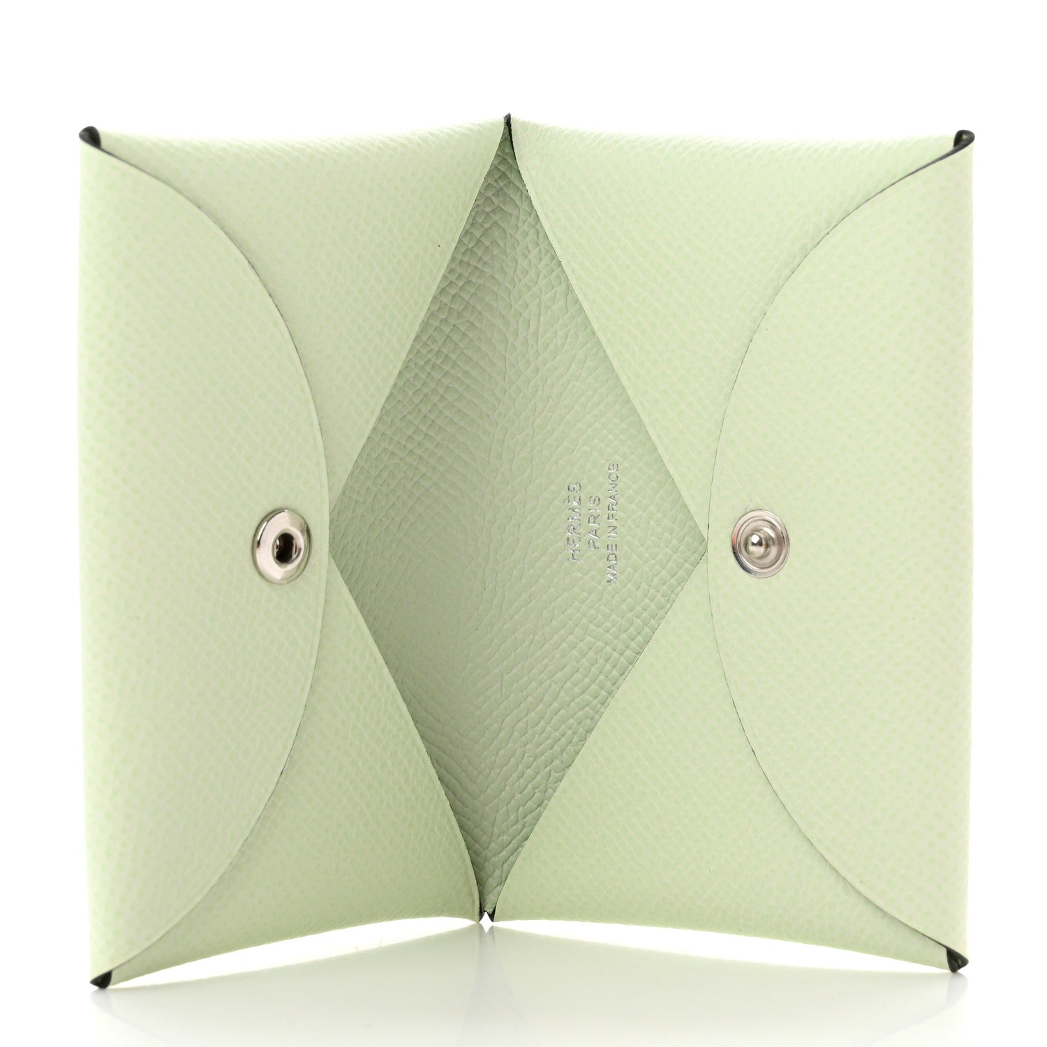 Hermes Epsom Calvi Card Case Vert Fizz 5 of 7