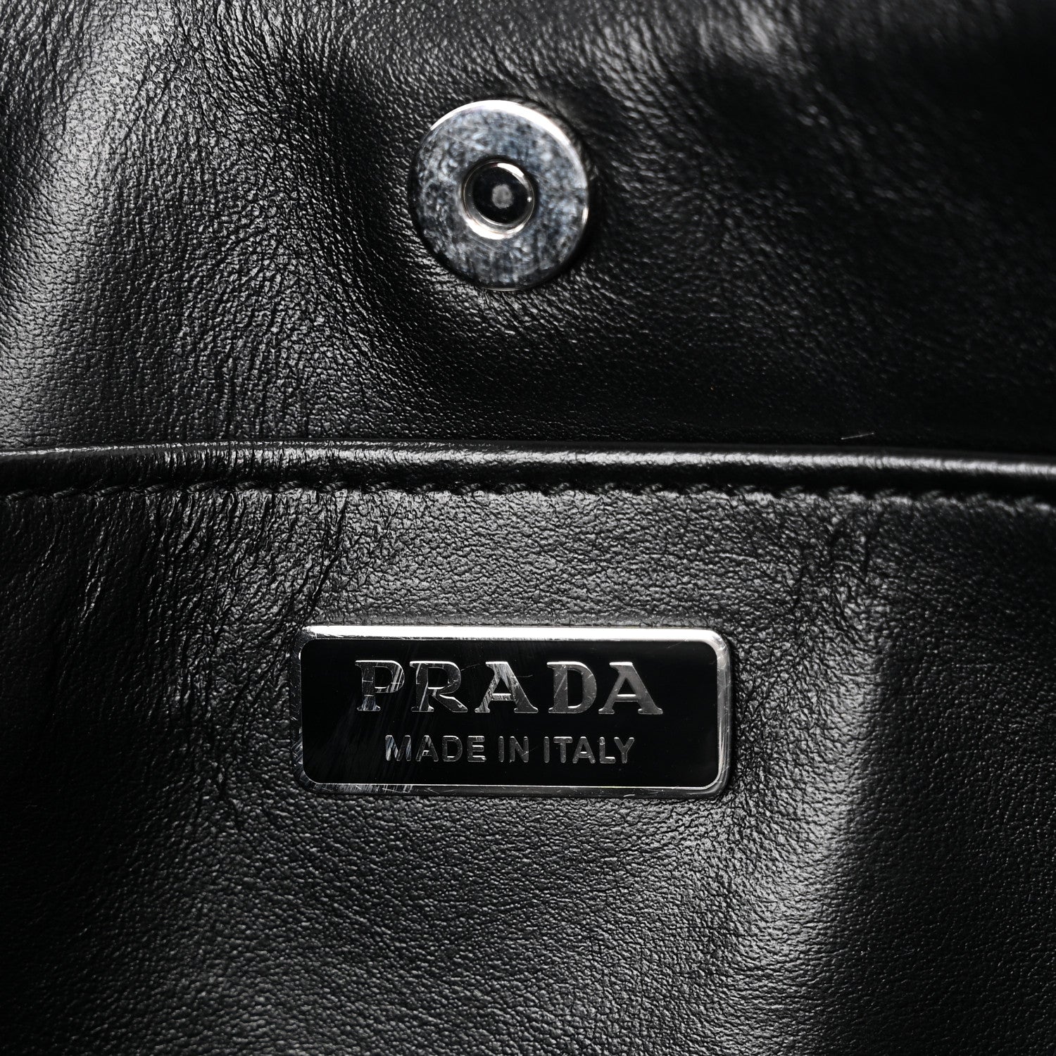 Prada Spazzolato Cleo Shoulder Bag Black 6 of 10