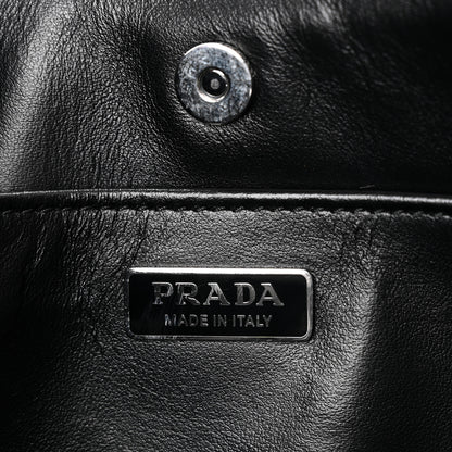 Prada Spazzolato Cleo Shoulder Bag Black 6 of 10