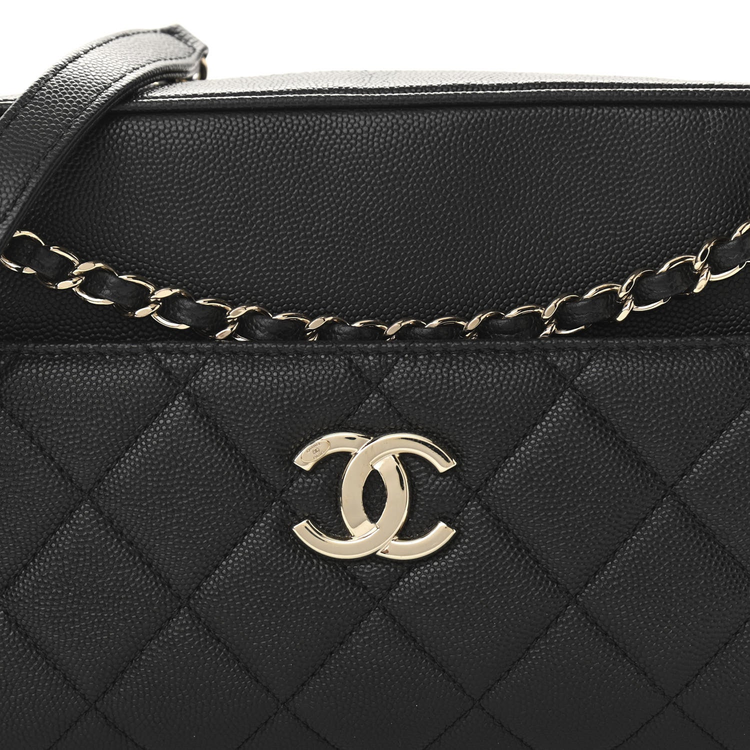 Chanel Caviar Quilted Small In & Out Camera Case Black 8 of 11