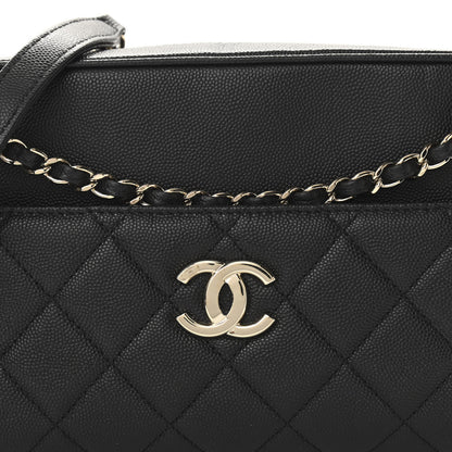 Chanel Caviar Quilted Small In & Out Camera Case Black 8 of 11