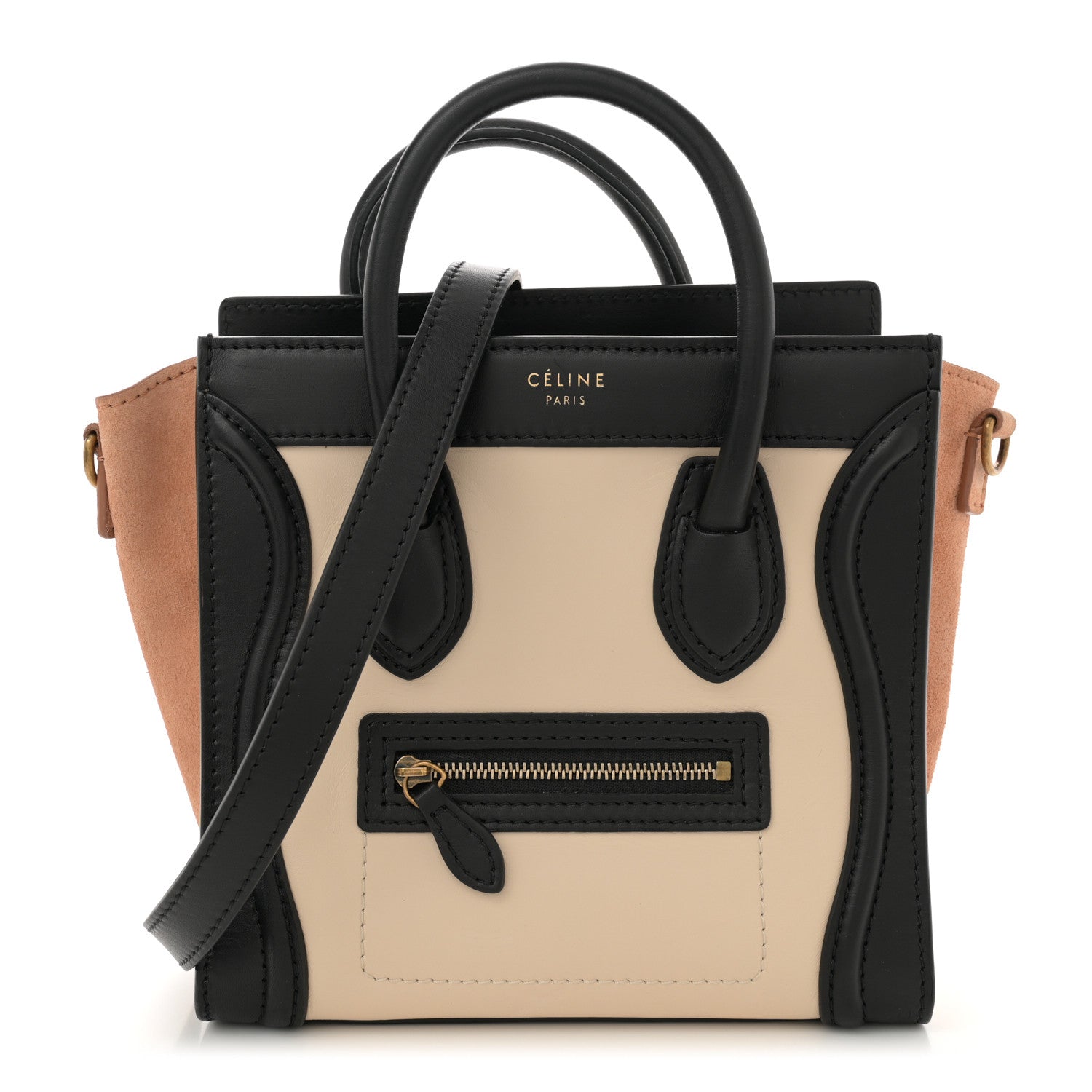 Celine Smooth Nubuck Nano Tri-Color Luggage Beige 1 of 11