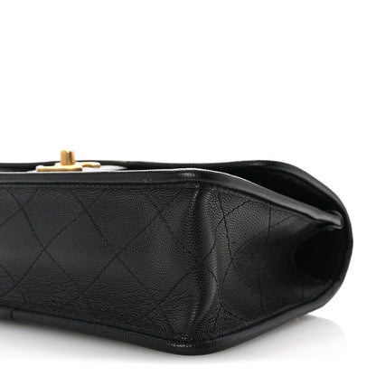 Chanel Caviar Quilted School Memory Small Top Handle Flap Black 10 of 10