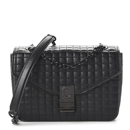 Celine Calfskin Quilted Medium C Bag Black 1 of 9