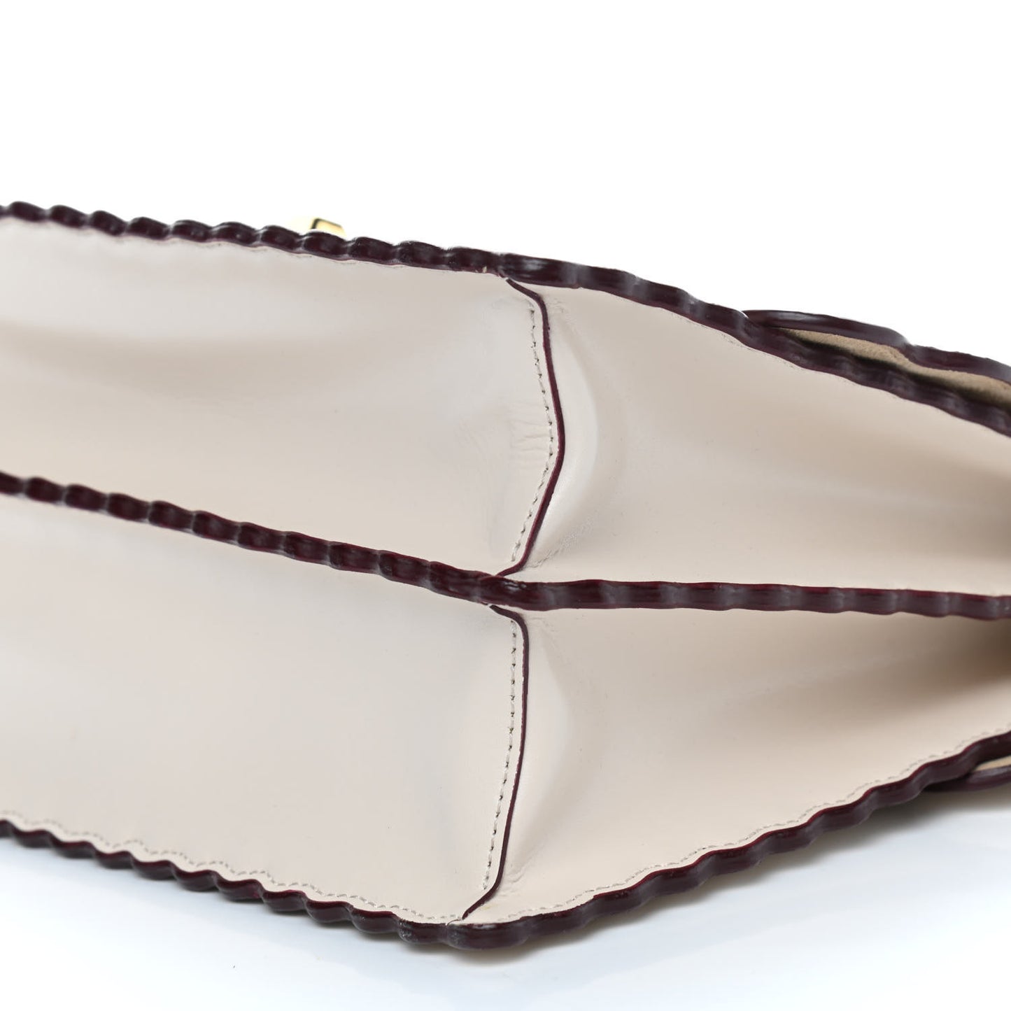Vitello Liberty Scalloped Studded Kan I Shoulder Bag Camelia