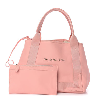 Balenciaga Matte Veau Lisse Perforated S Navy Cabas Rose Ballerine 1 of 11