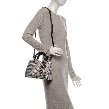 Christian Dior Metallic Tweed Mini Diorissimo Silver 2 of 8