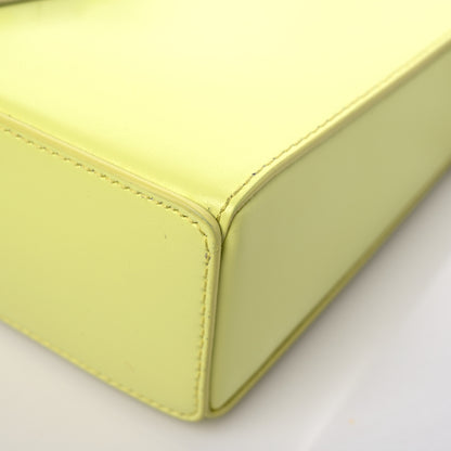 Givenchy Box Calfskin Mini Cut Out Shoulder Bag Neon Yellow 8 of 12